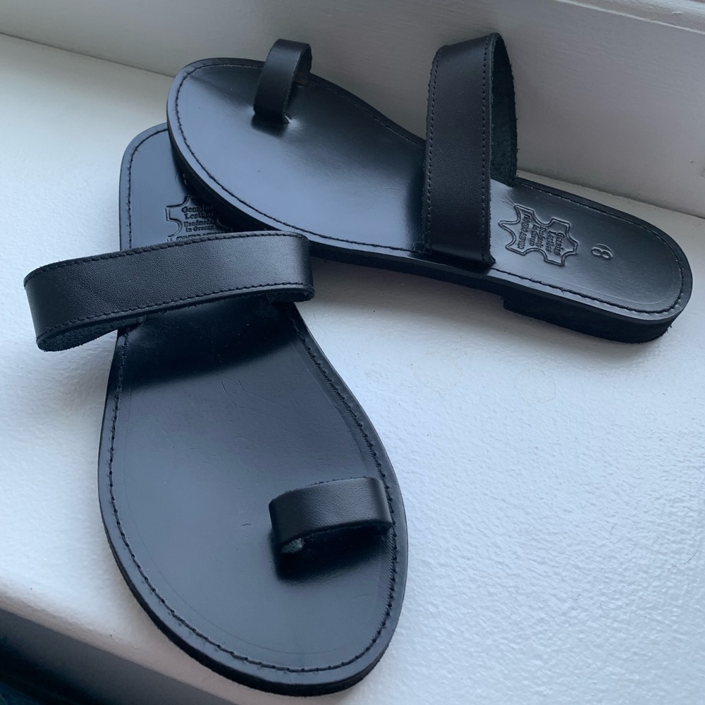 Never worn handmade Greek sandals